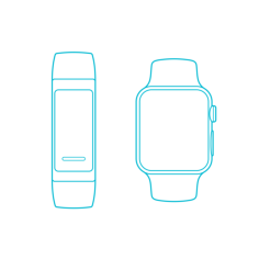 Digital Smart Watches Realistic Outline Svg Vector, Free Vectors File